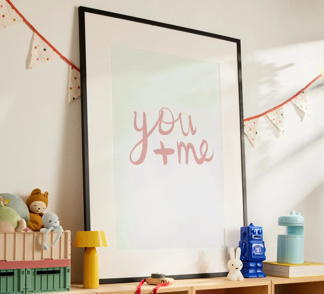 You and Me poster con telaio in alluminio da Dead Language
