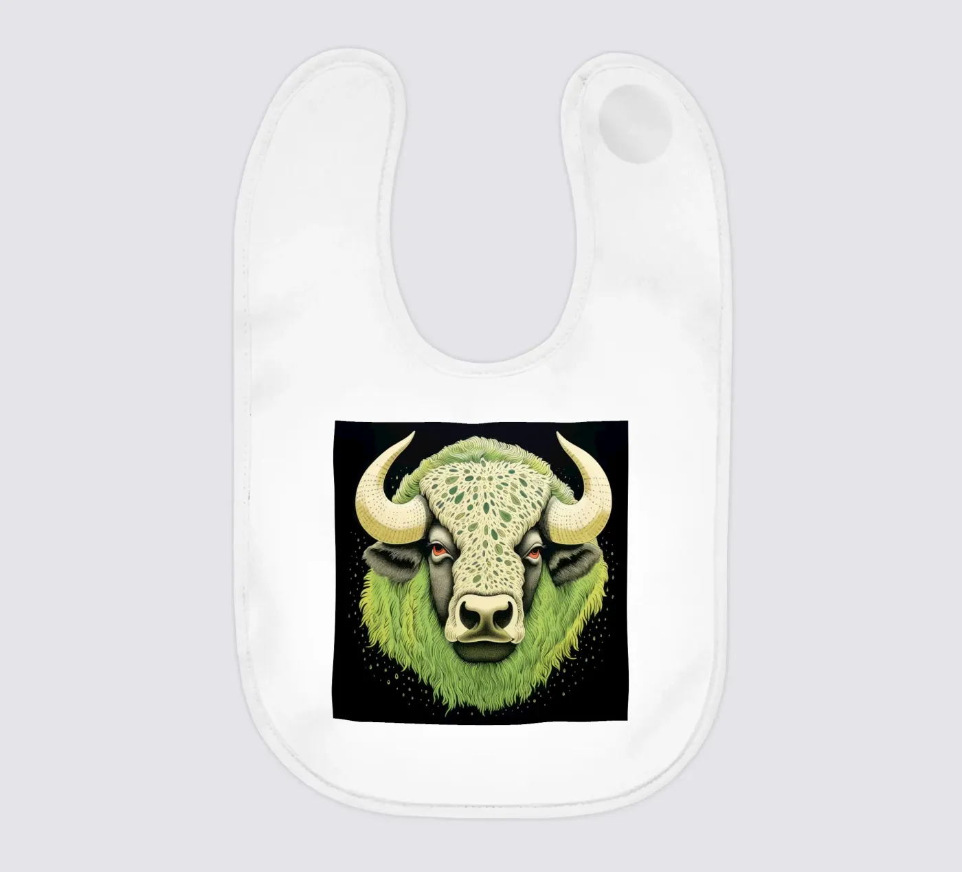 Bufalo verde bavaglino da Minimal Animal Art