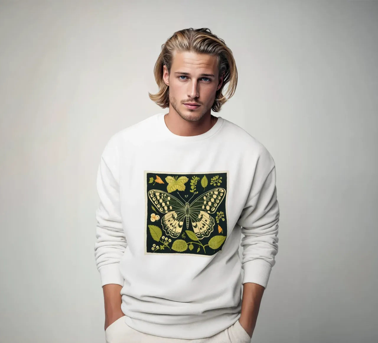 Farfalla verde felpa da Minimal Animal Art