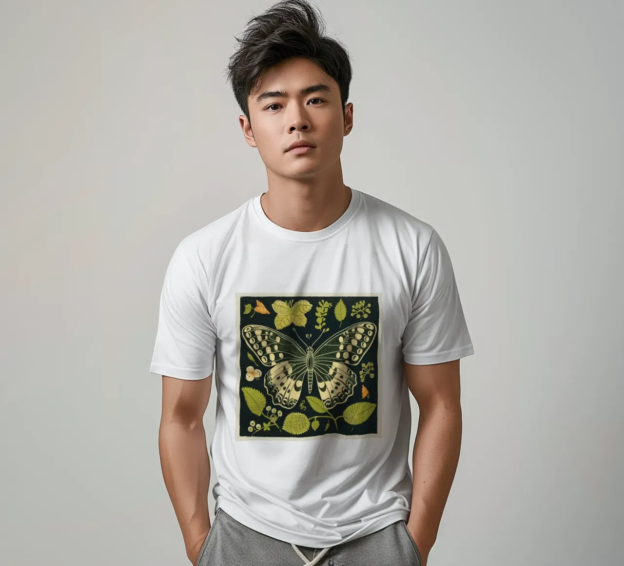 Farfalla verde 1 t-shirt da Minimal Animal Art
