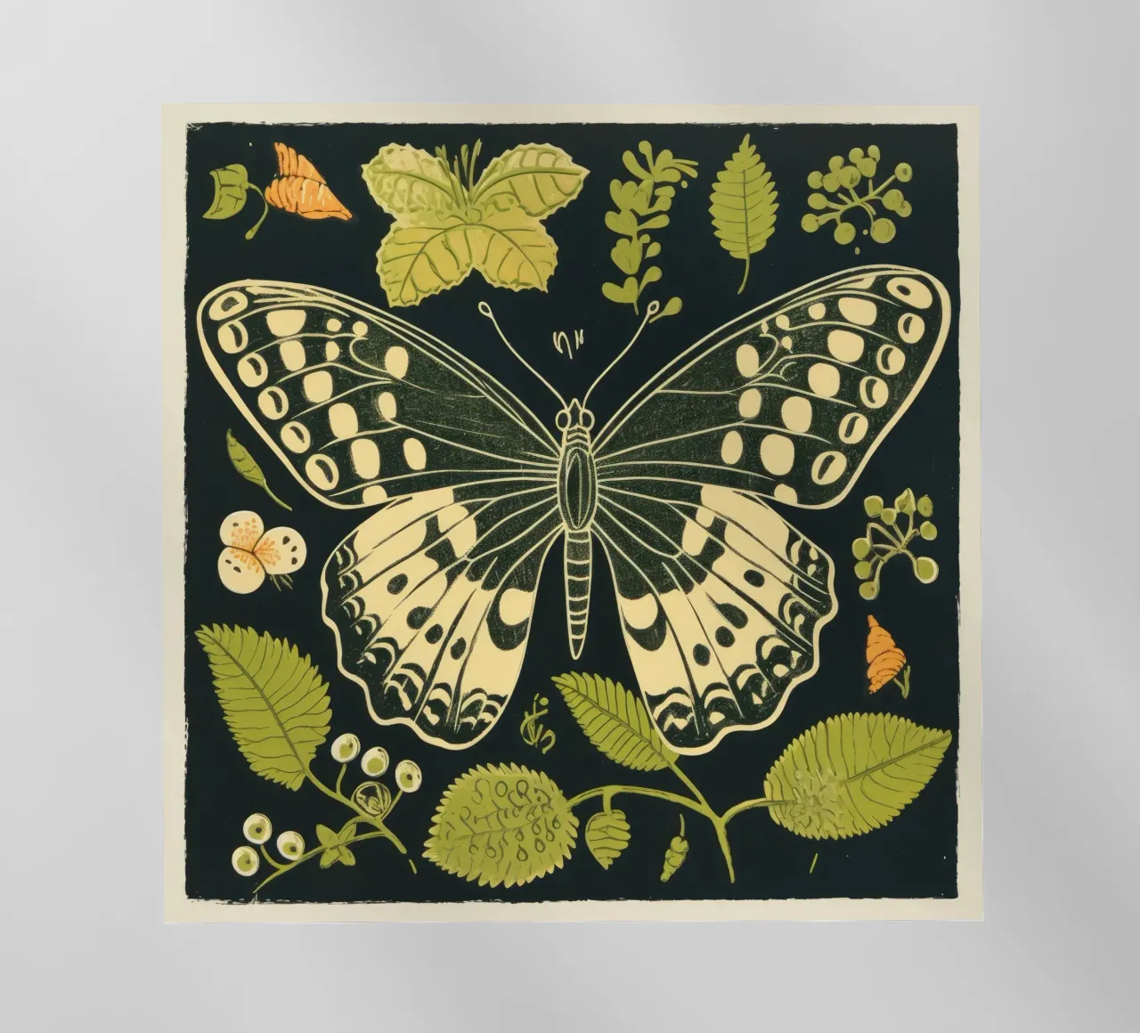 Farfalla verde 1 pellicola backlit da Minimal Animal Art