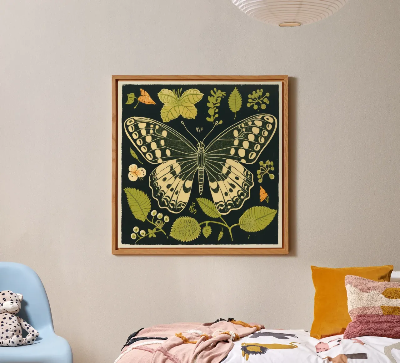 Farfalla verde 1 alluminio dibond da Minimal Animal Art