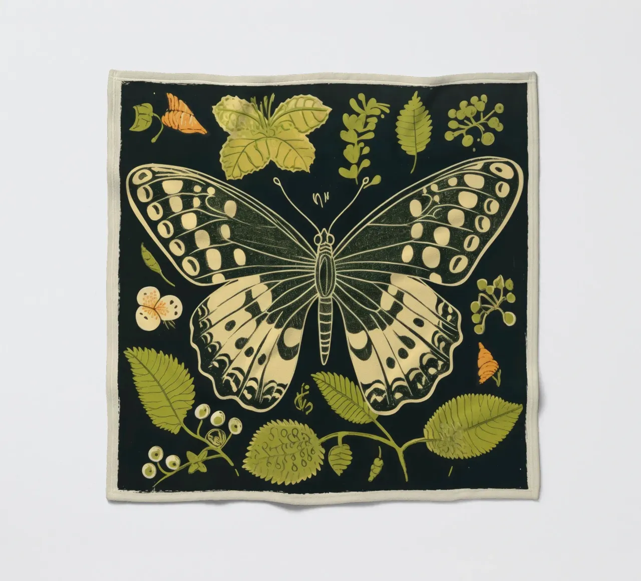 Farfalla verde 1 coperta in pile da Minimal Animal Art