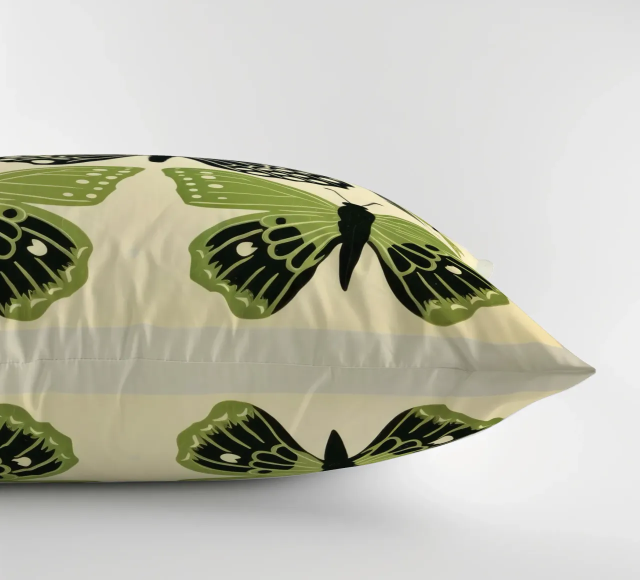 Farfalla verde 2 cuscino da Minimal Animal Art