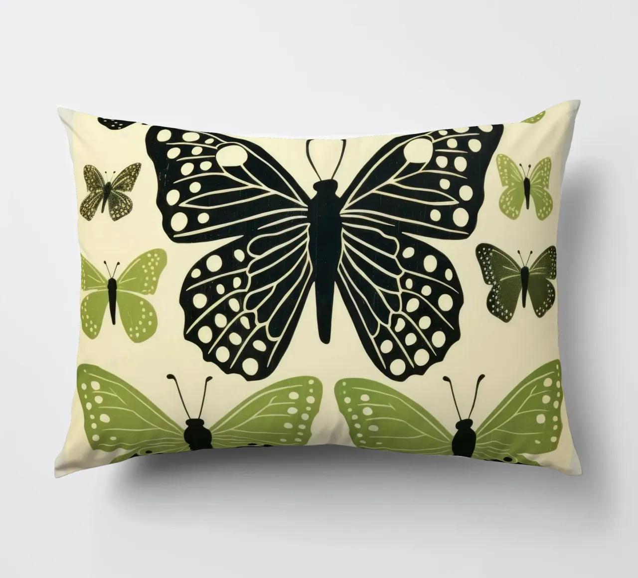 Farfalla verde 2 cuscino da Minimal Animal Art