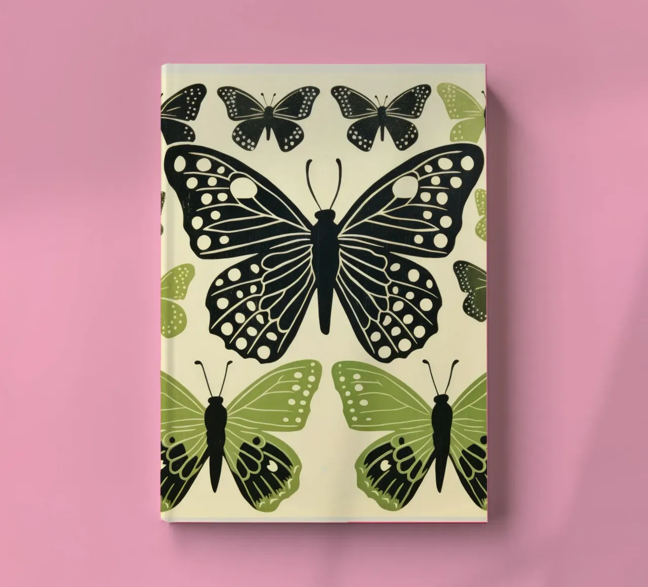Papillon vert 2 carnet de notes de Minimal Animal Art