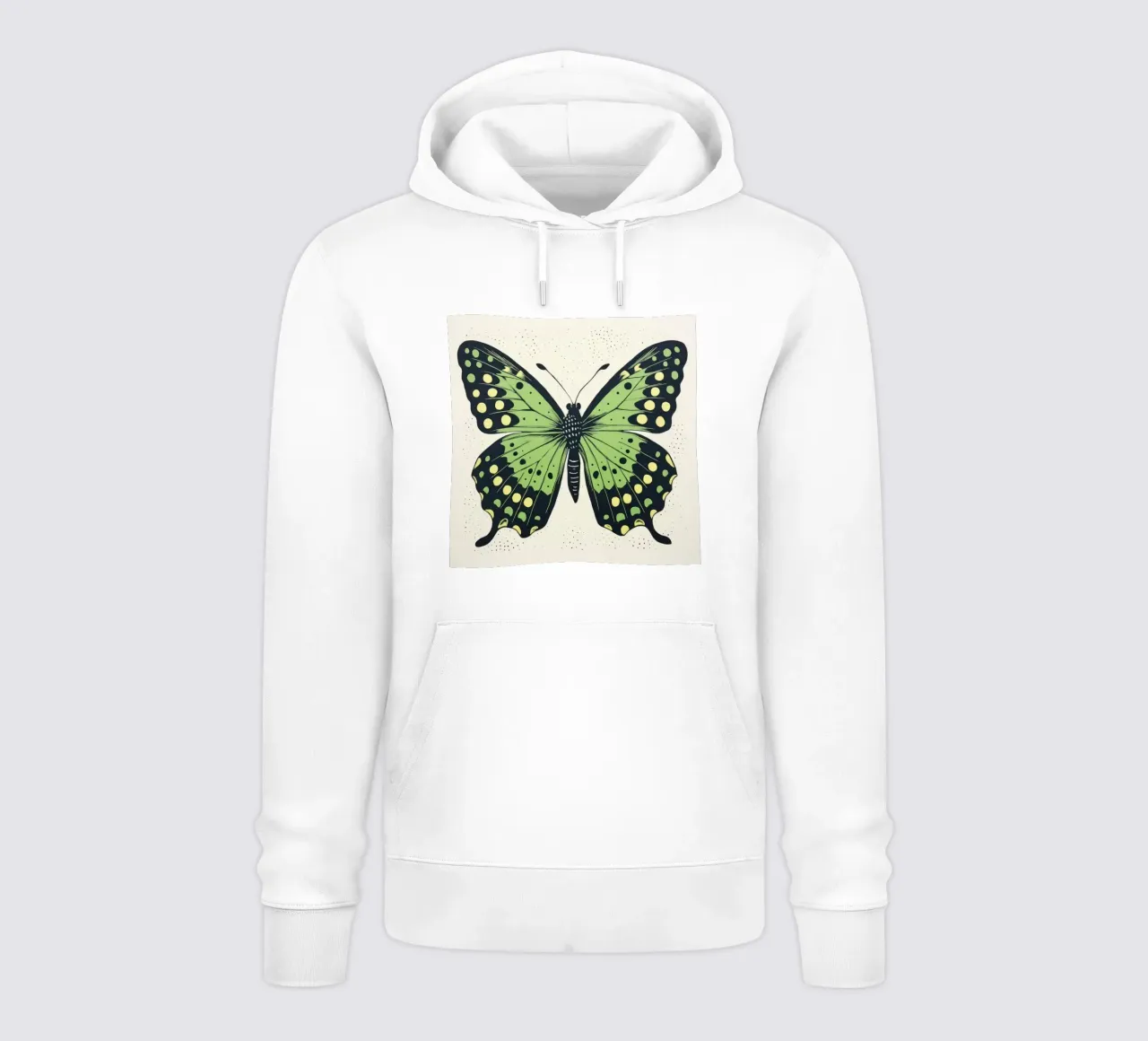 Farfalla verde 3 felpa con cappuccio da Minimal Animal Art