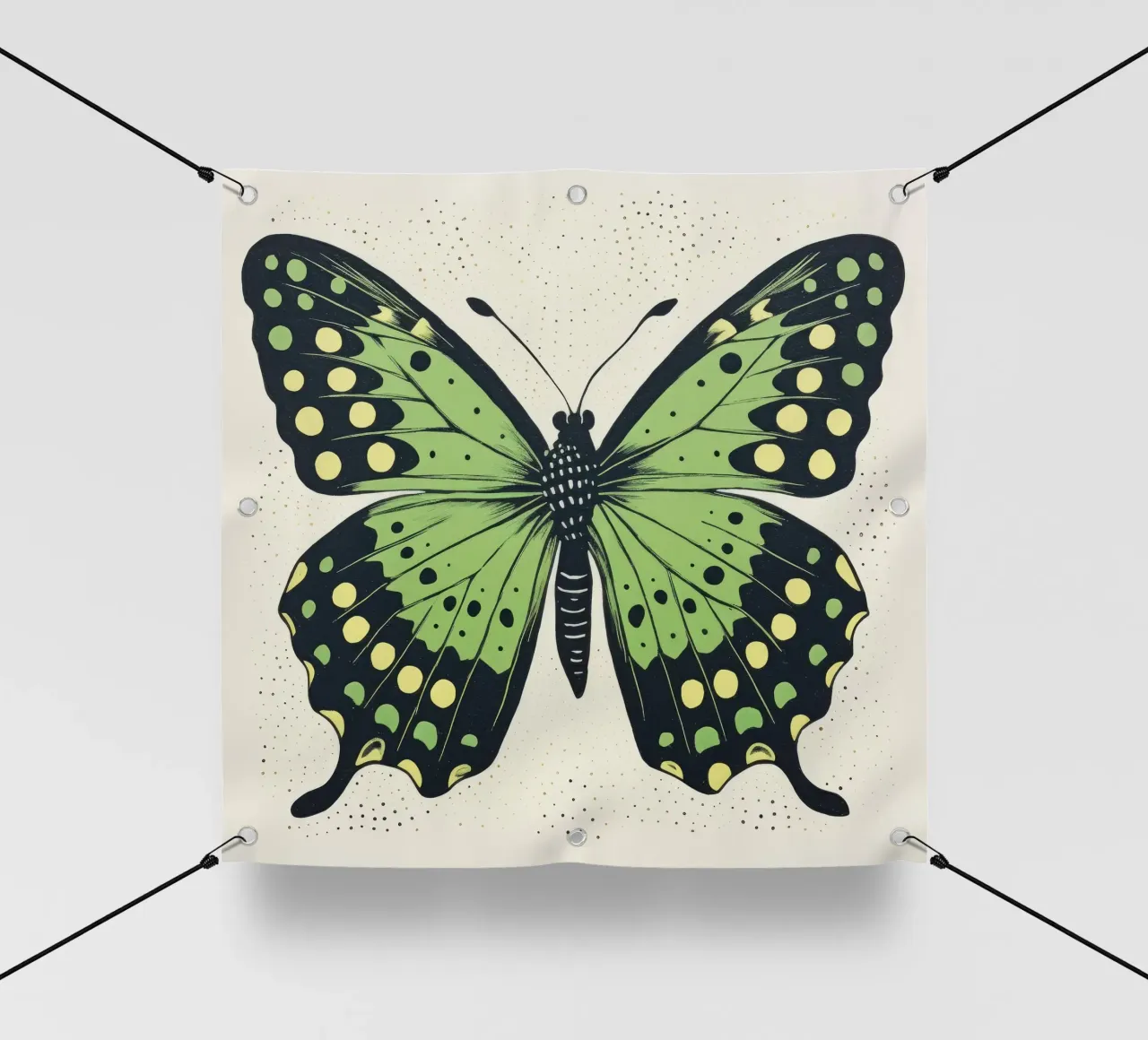 Farfalla verde 3 telo in pvc da Minimal Animal Art