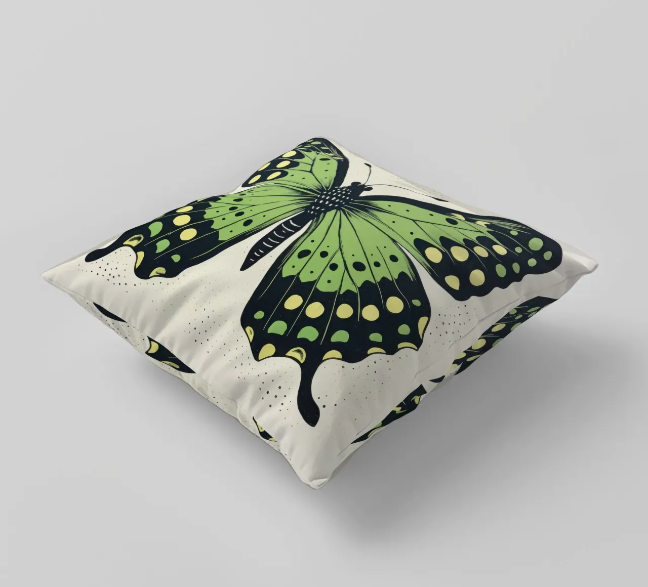 Farfalla verde 3 cuscino da Minimal Animal Art