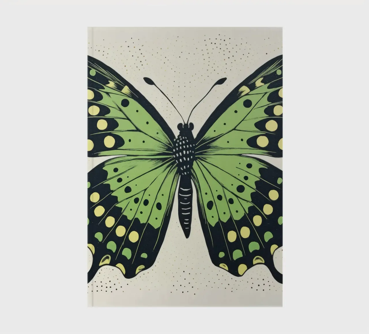 Green Butterfly 3 notebook by Minimal Animal Art