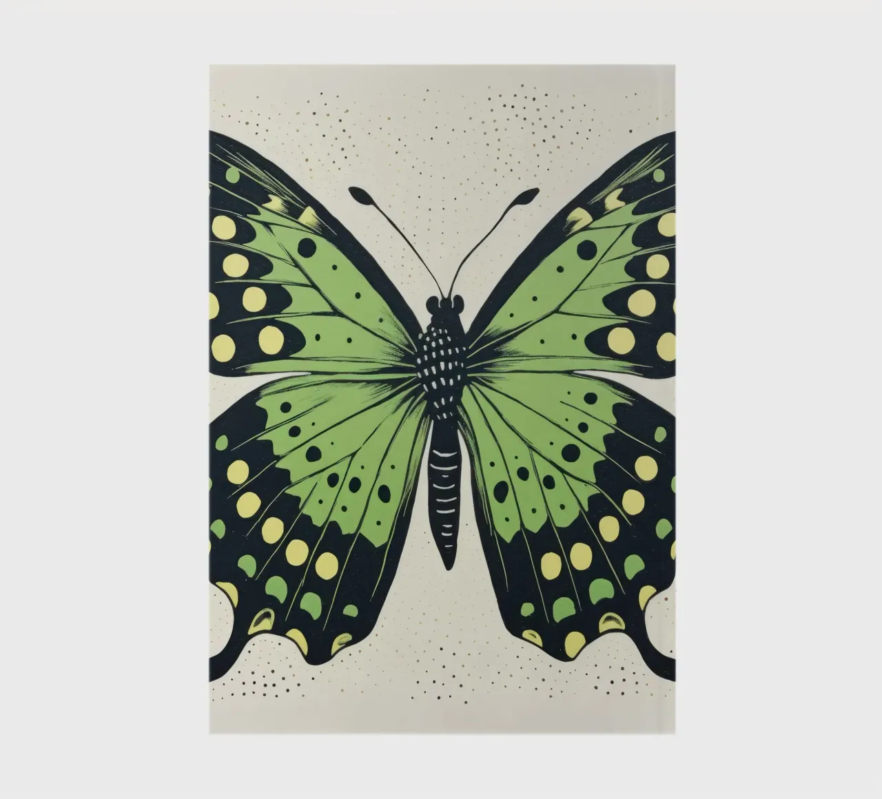 Green Butterfly 3 notebook by Minimal Animal Art