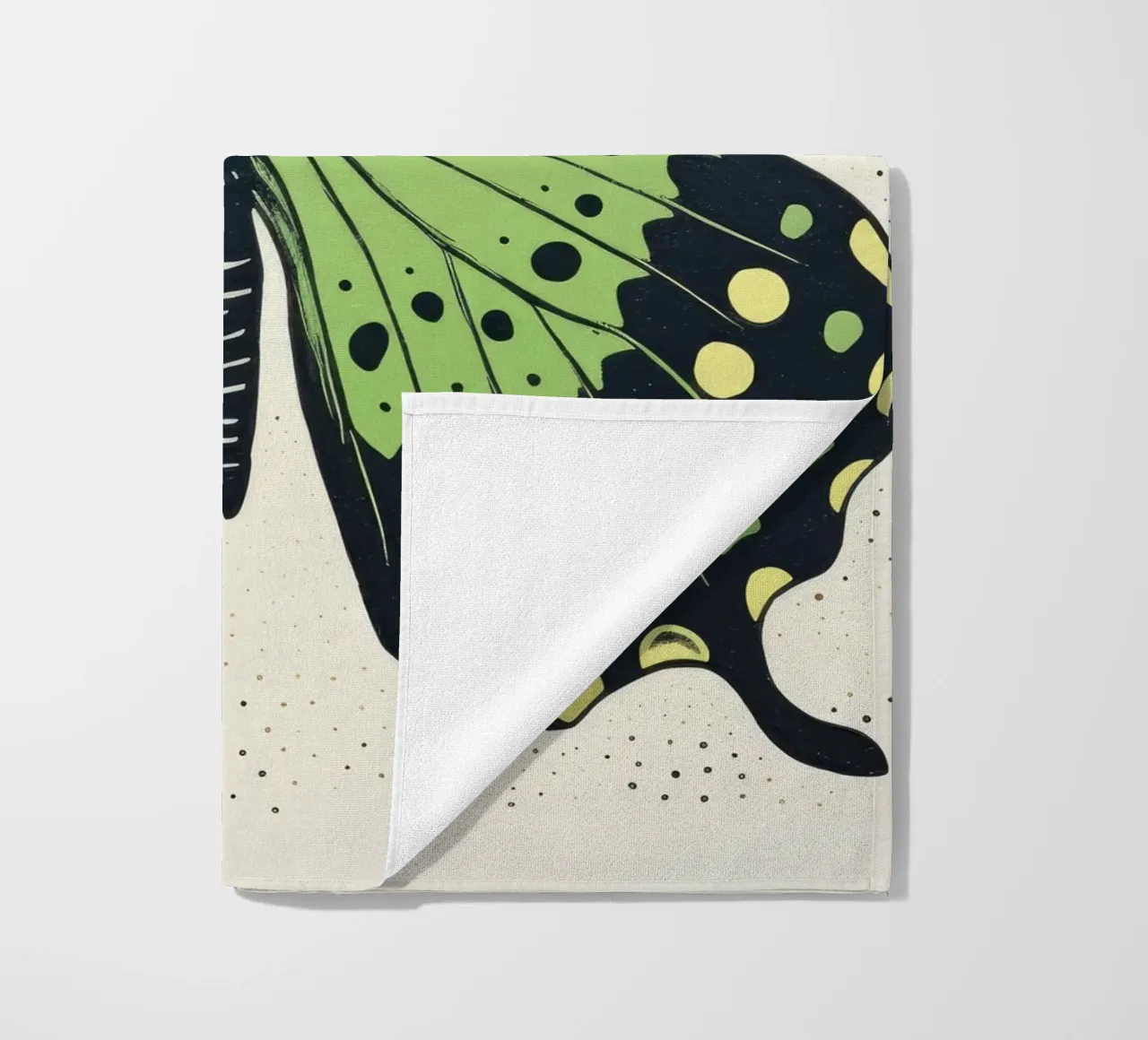 Farfalla verde 3 telo mare da Minimal Animal Art