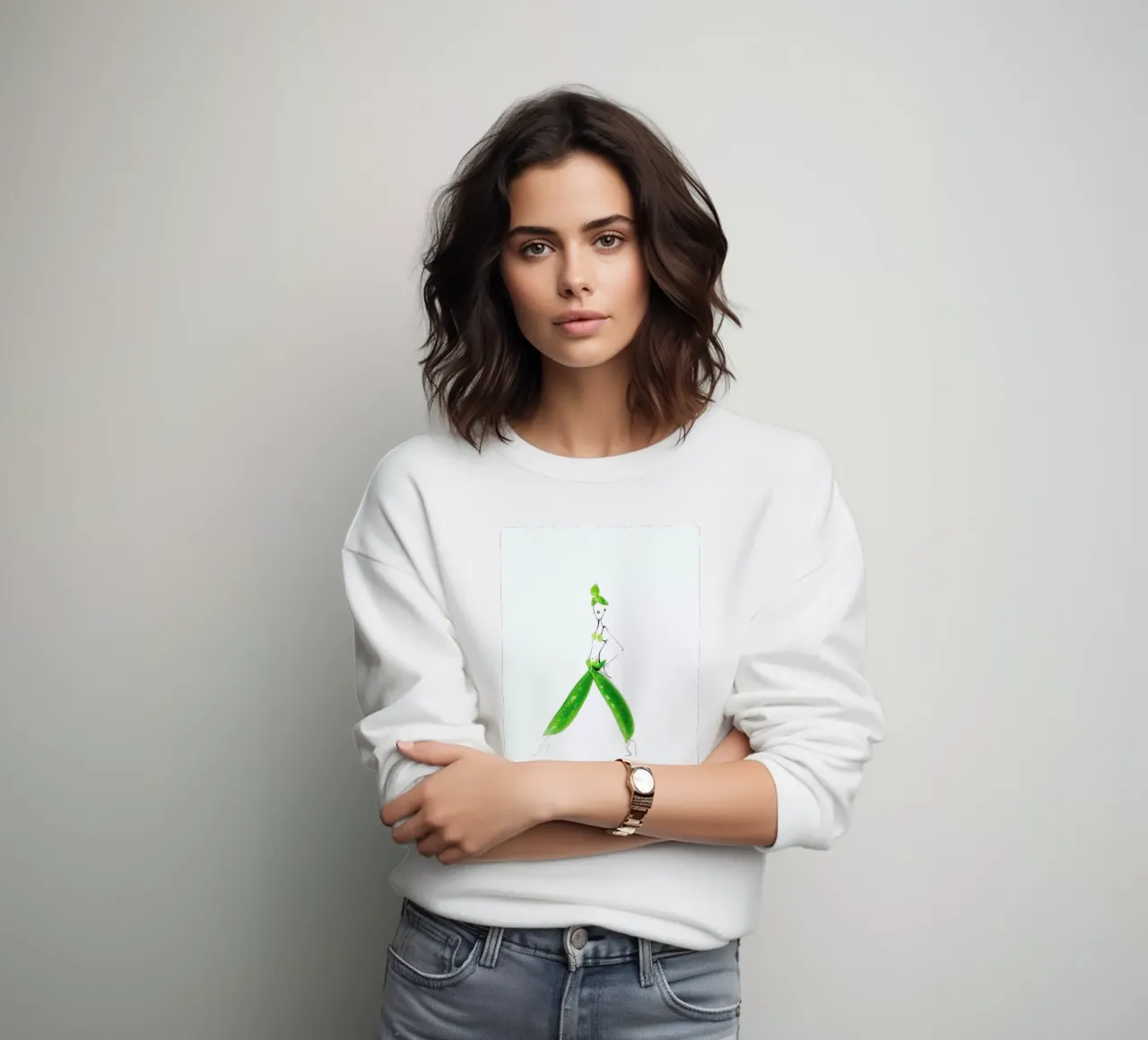 Peas felpa da Gretchen Roehrs