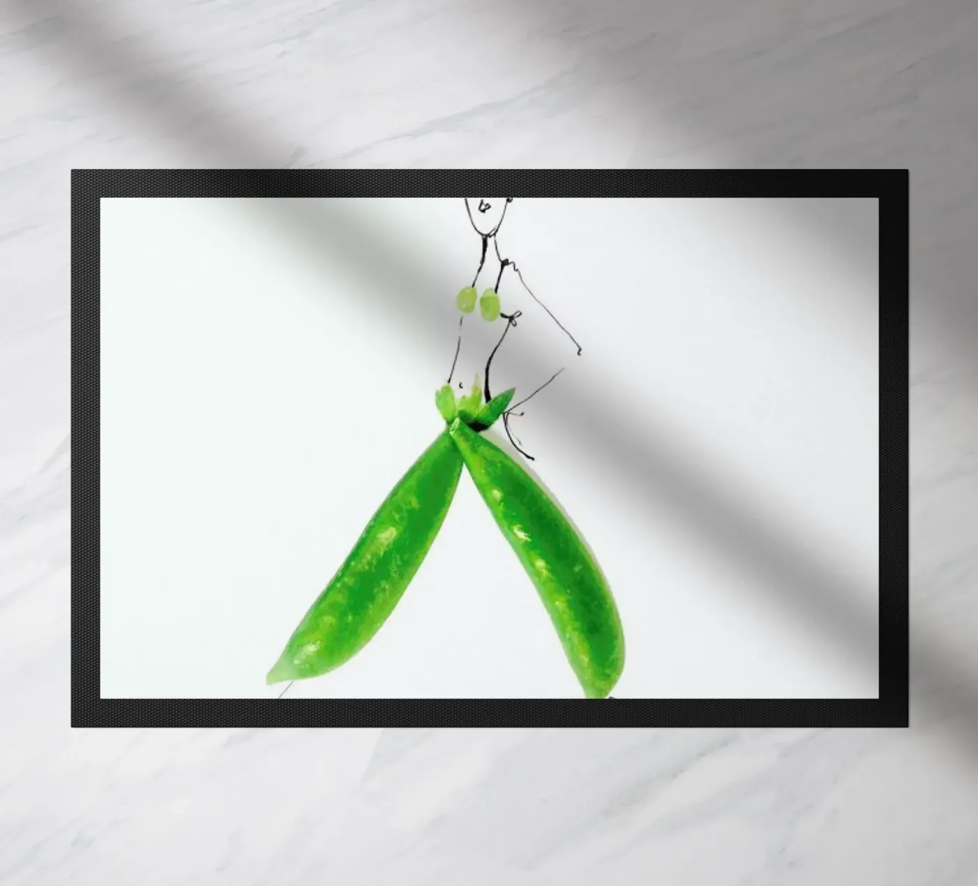 Peas Fußmatte von Gretchen Roehrs