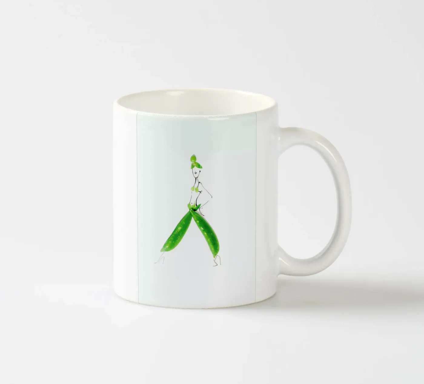 Peas ceramic mug by Gretchen Roehrs