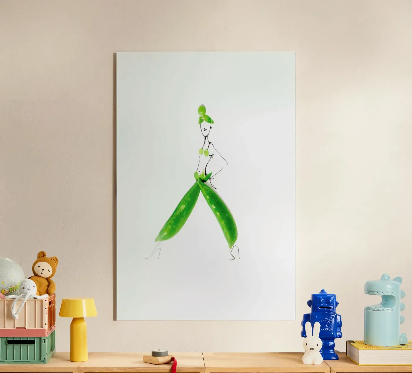 Peas acrylic glass by Gretchen Roehrs