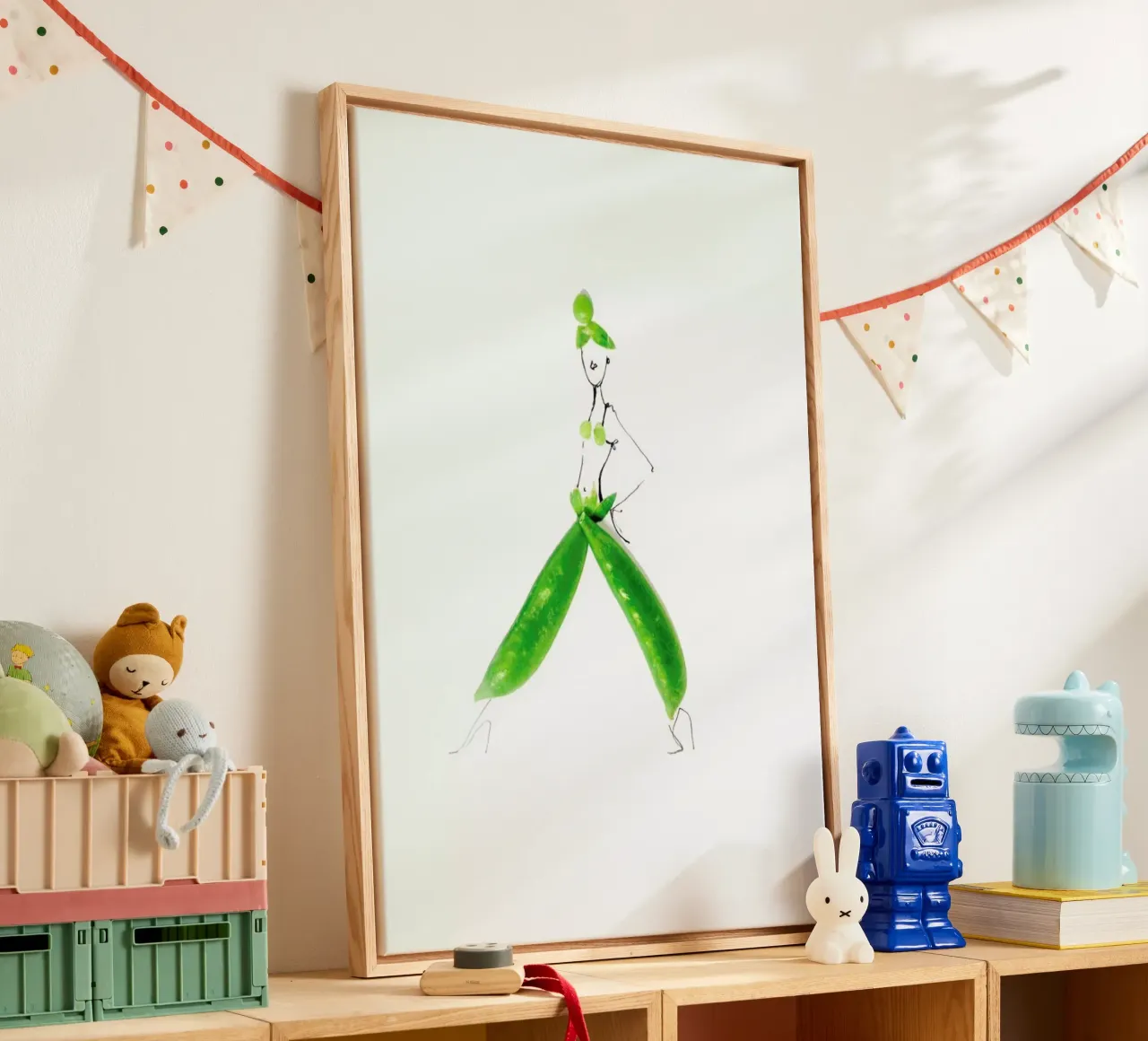 Peas tela con Cornice a cassetta da Gretchen Roehrs