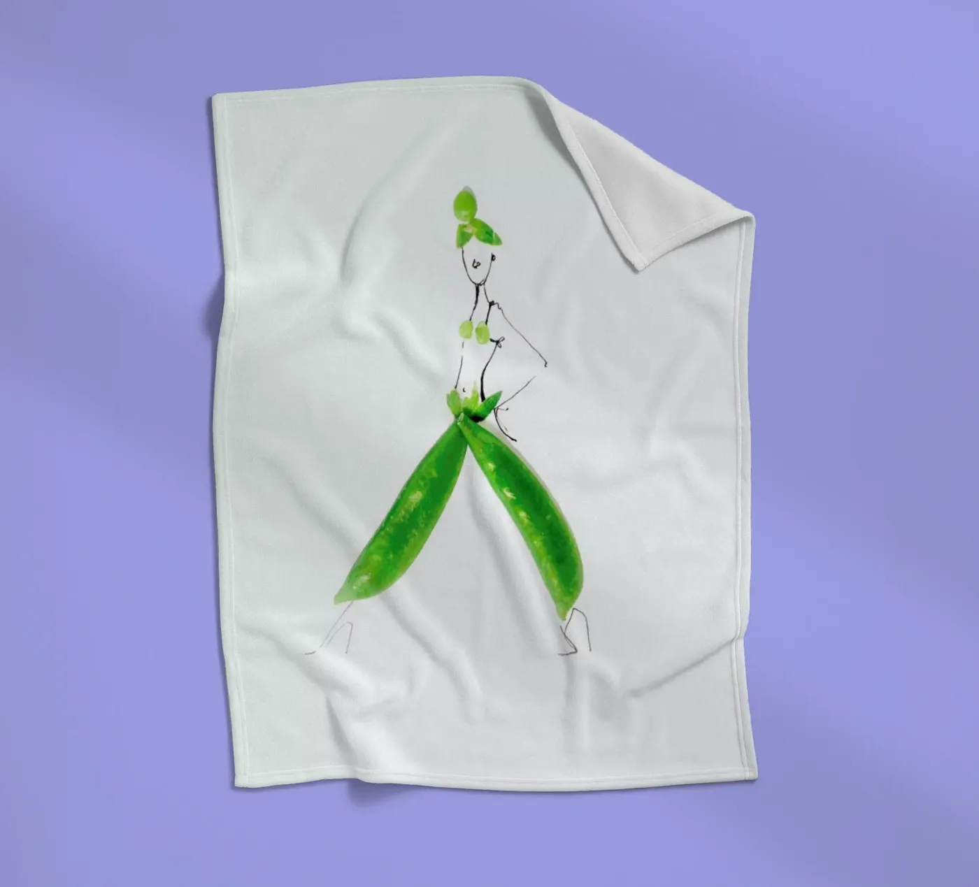 Peas Fleecedecke von Gretchen Roehrs