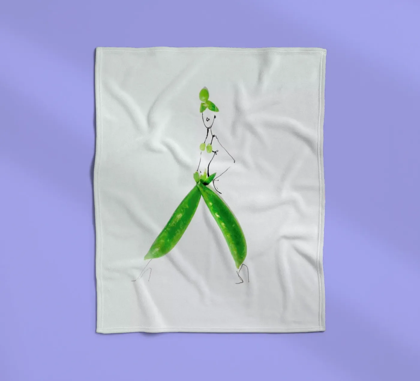 Peas Fleecedecke von Gretchen Roehrs