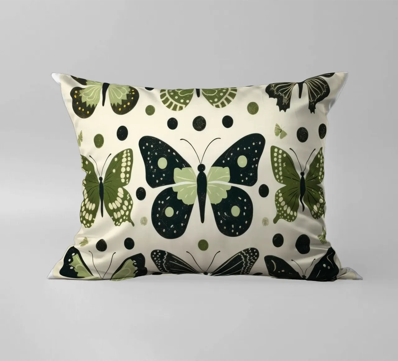 Farfalla verde 4 cuscino da Minimal Animal Art