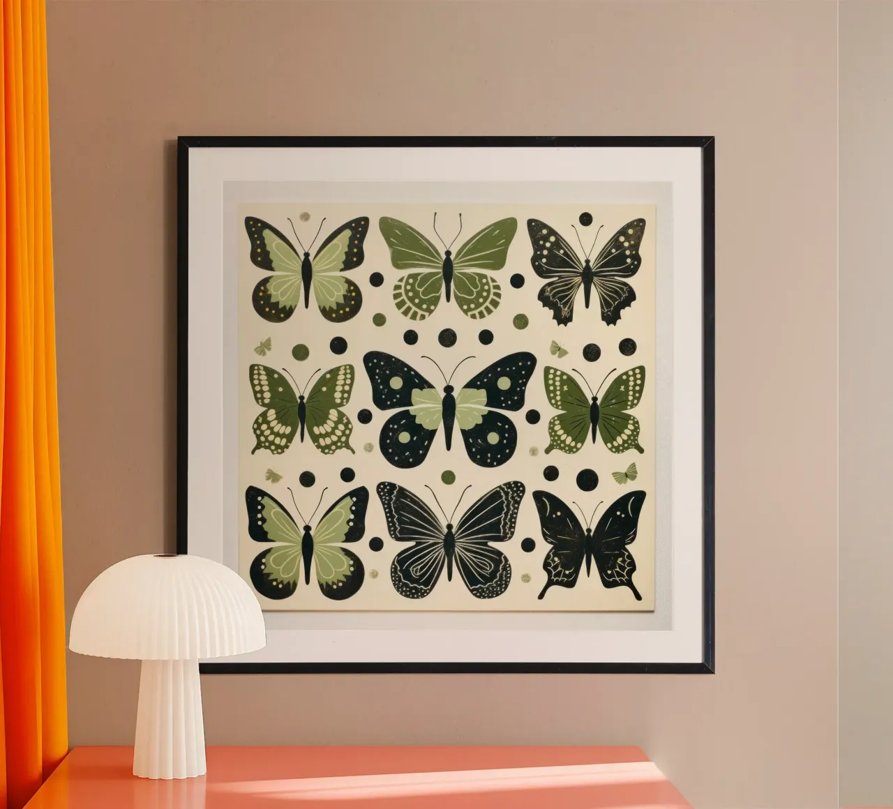 Farfalla verde 4 carta hahnemühle da Minimal Animal Art