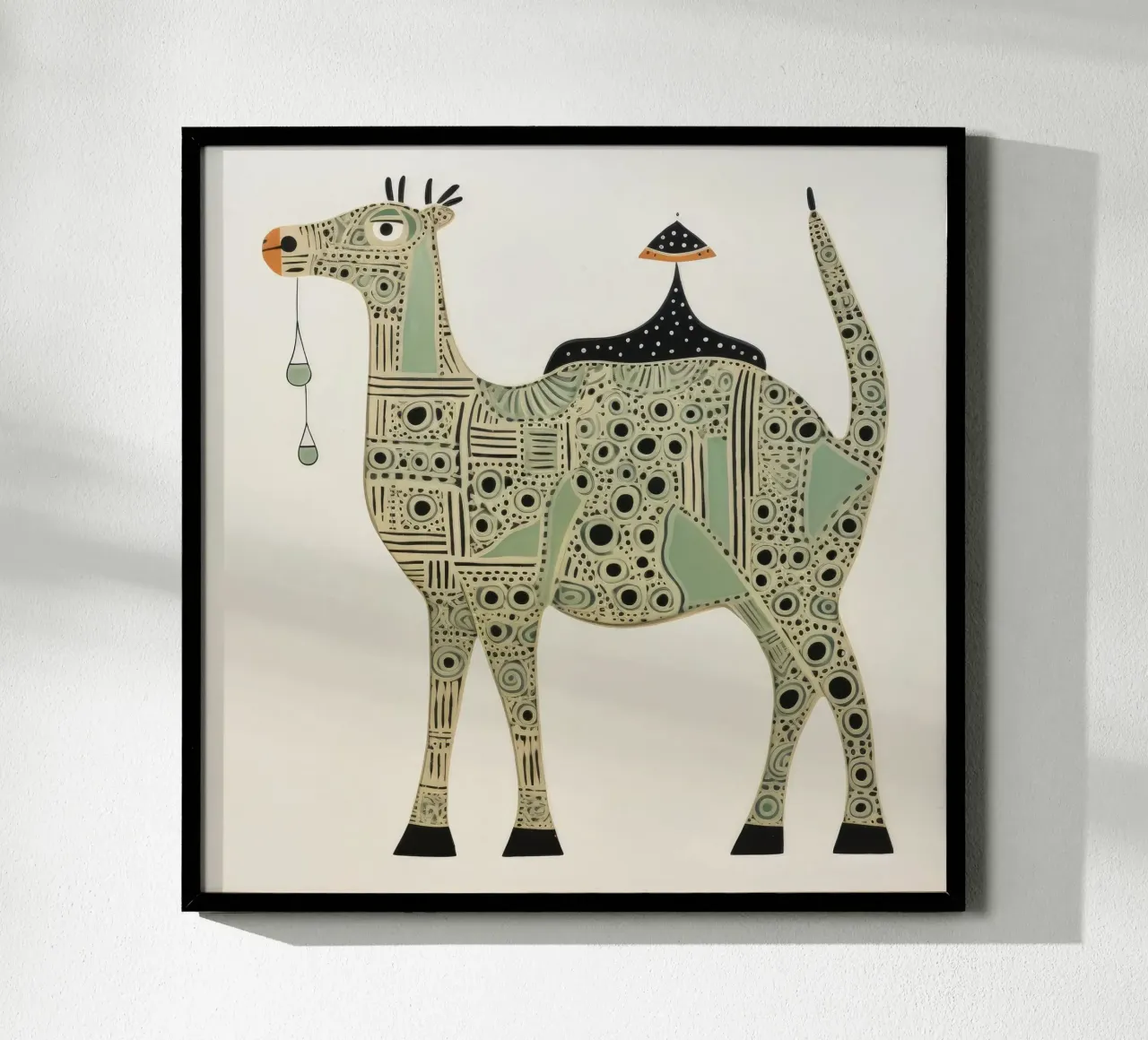 Cammello verde 1 carta hahnemühle da Minimal Animal Art