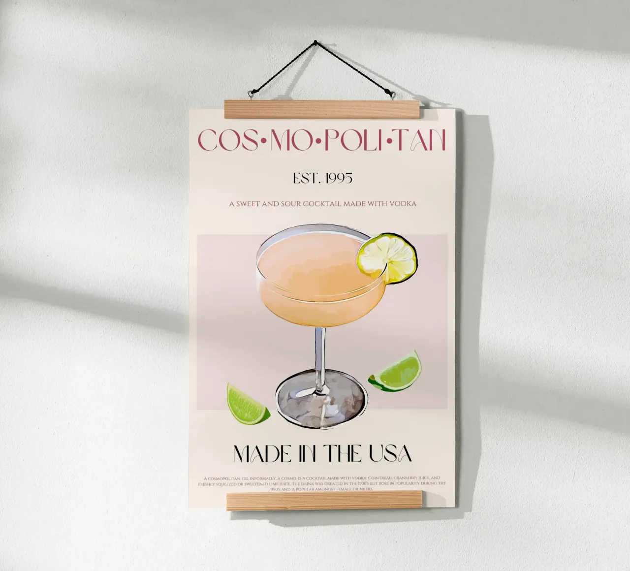 Cosmopolitan Cocktail Print hahnemühle by KOKRPrints