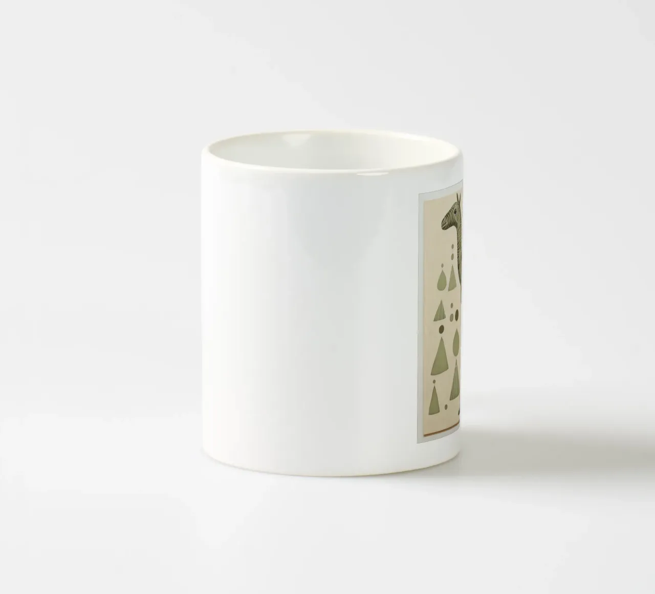 Cammello verde 2 tazza in ceramica da Minimal Animal Art