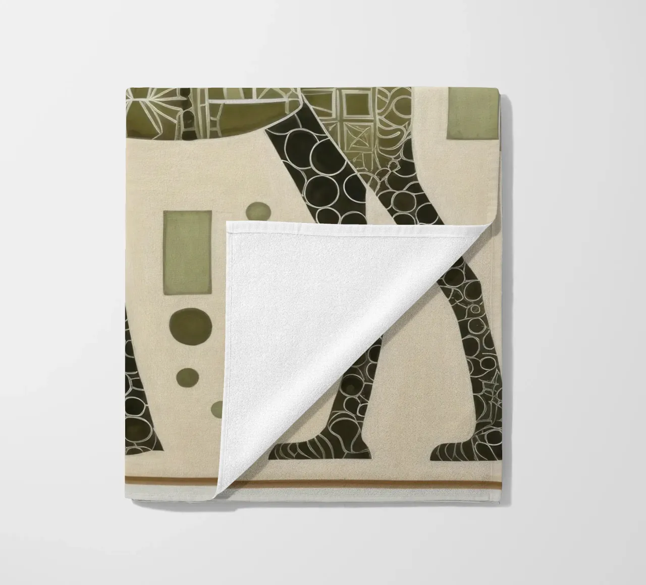 Cammello verde 2 telo mare da Minimal Animal Art