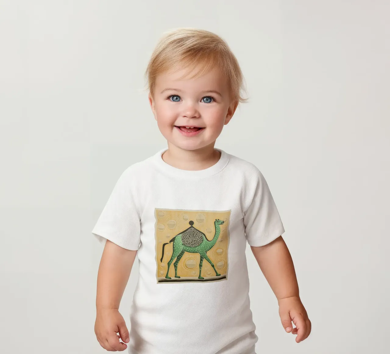 Chameau vert 3 t-shirt pour bébé de Minimal Animal Art