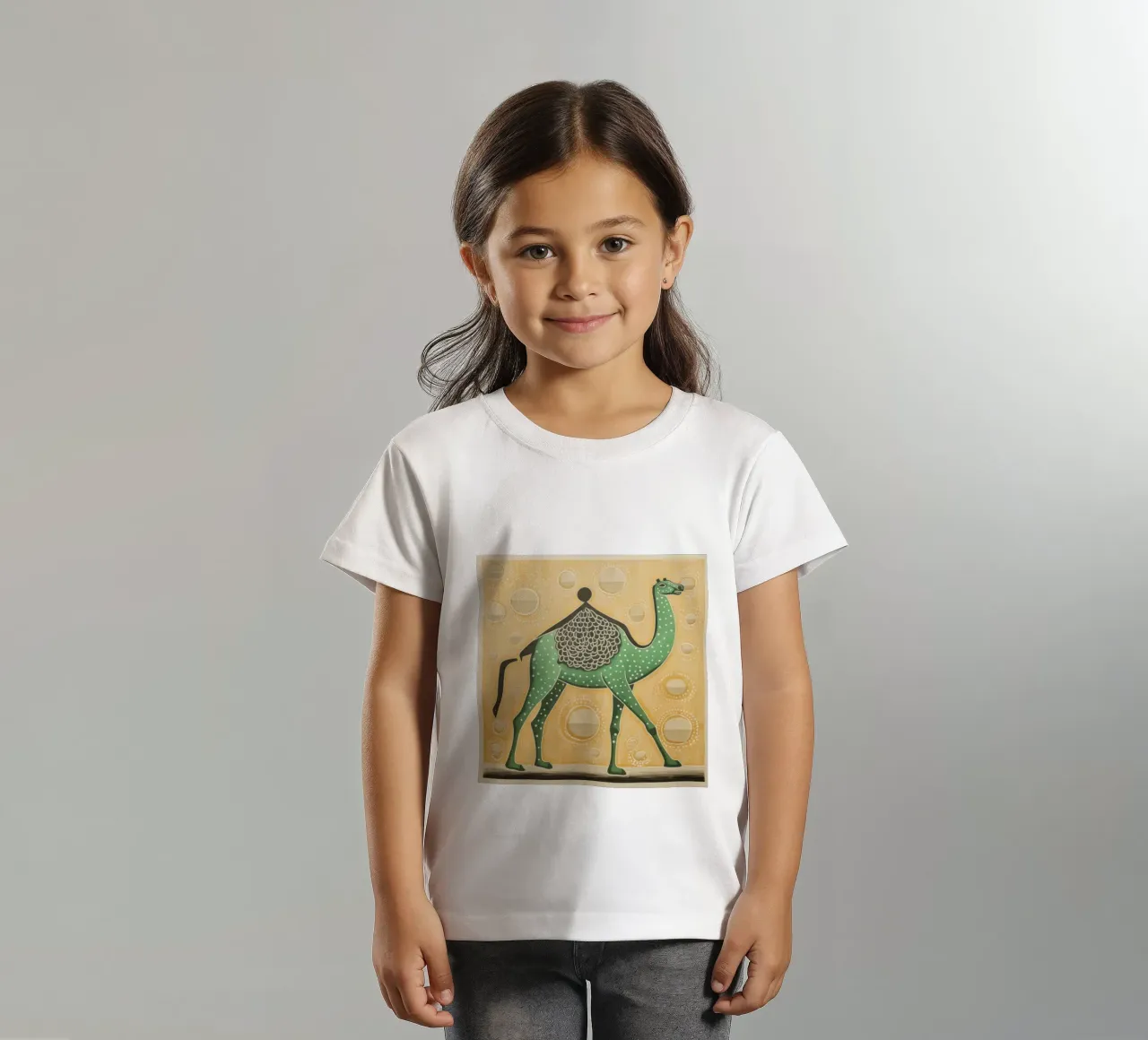 Grünes Kamel 3 Kinder T-Shirt von Minimal Animal Art