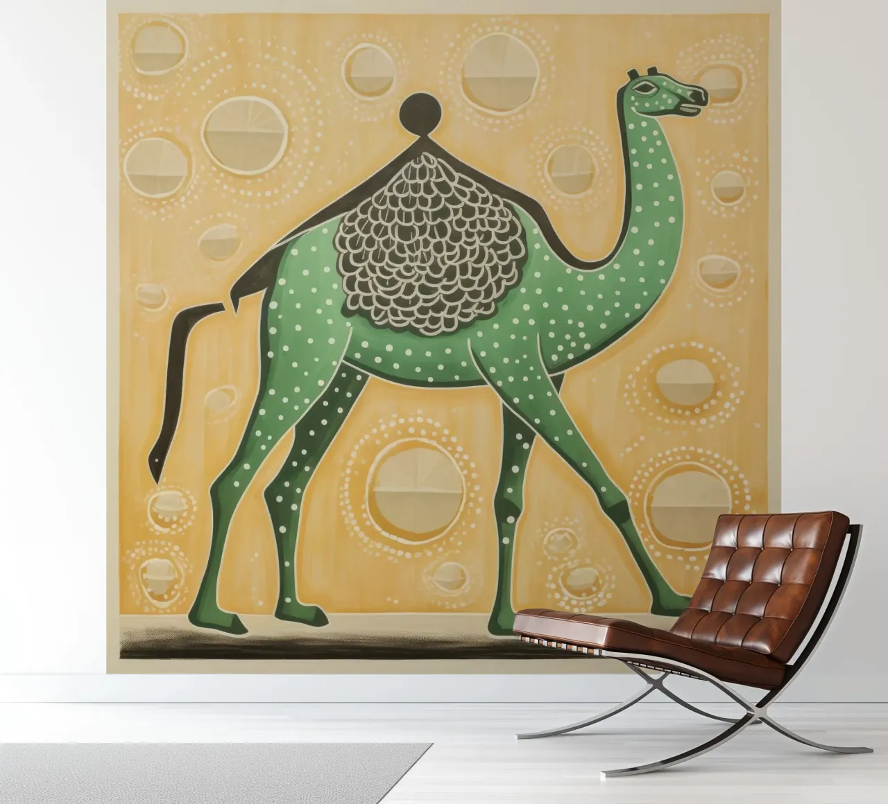 Green Camel 3 photo wallpaper by Minimal Animal Art