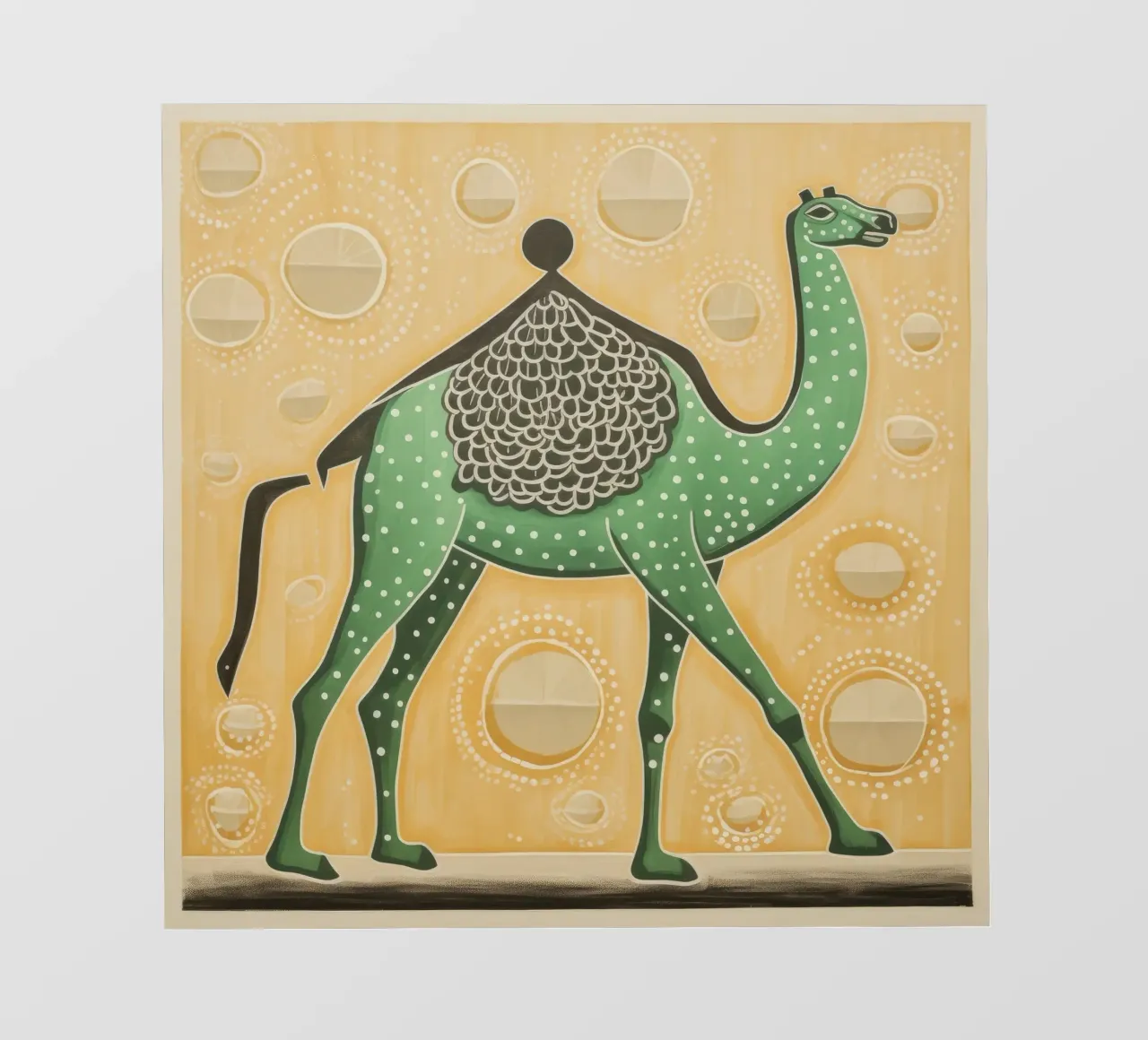 Green Camel 3 photo wallpaper by Minimal Animal Art