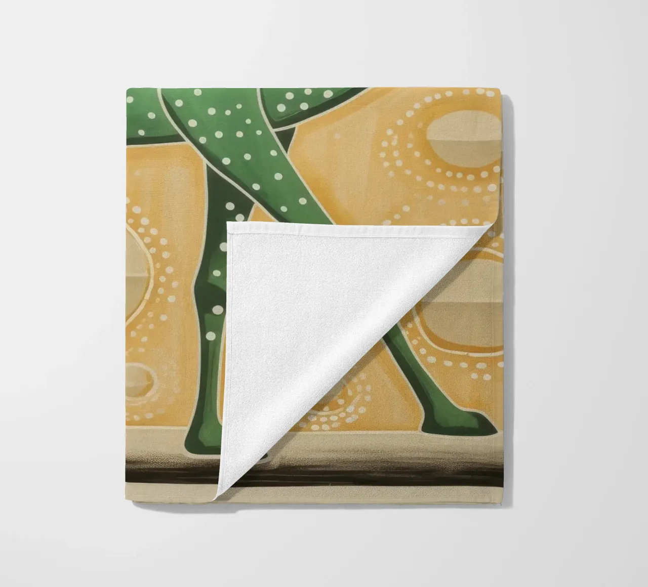 Cammello verde 3 telo mare da Minimal Animal Art