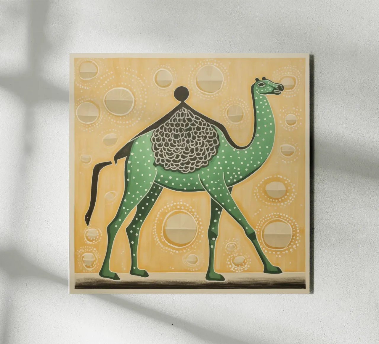 Green Camel 3 forex plate by Minimal Animal Art