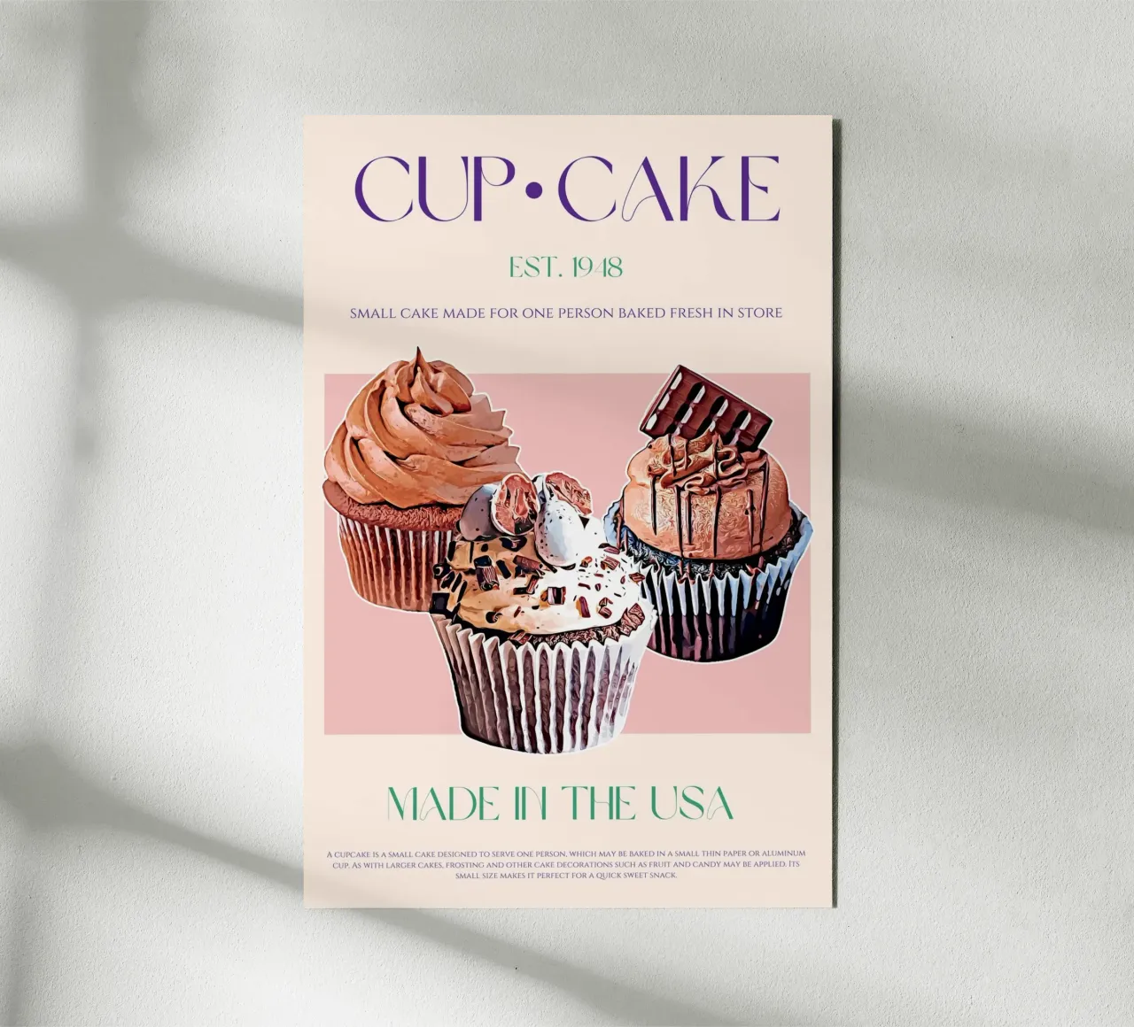 Cupcake Print aluminio dibond de KOKRPrints