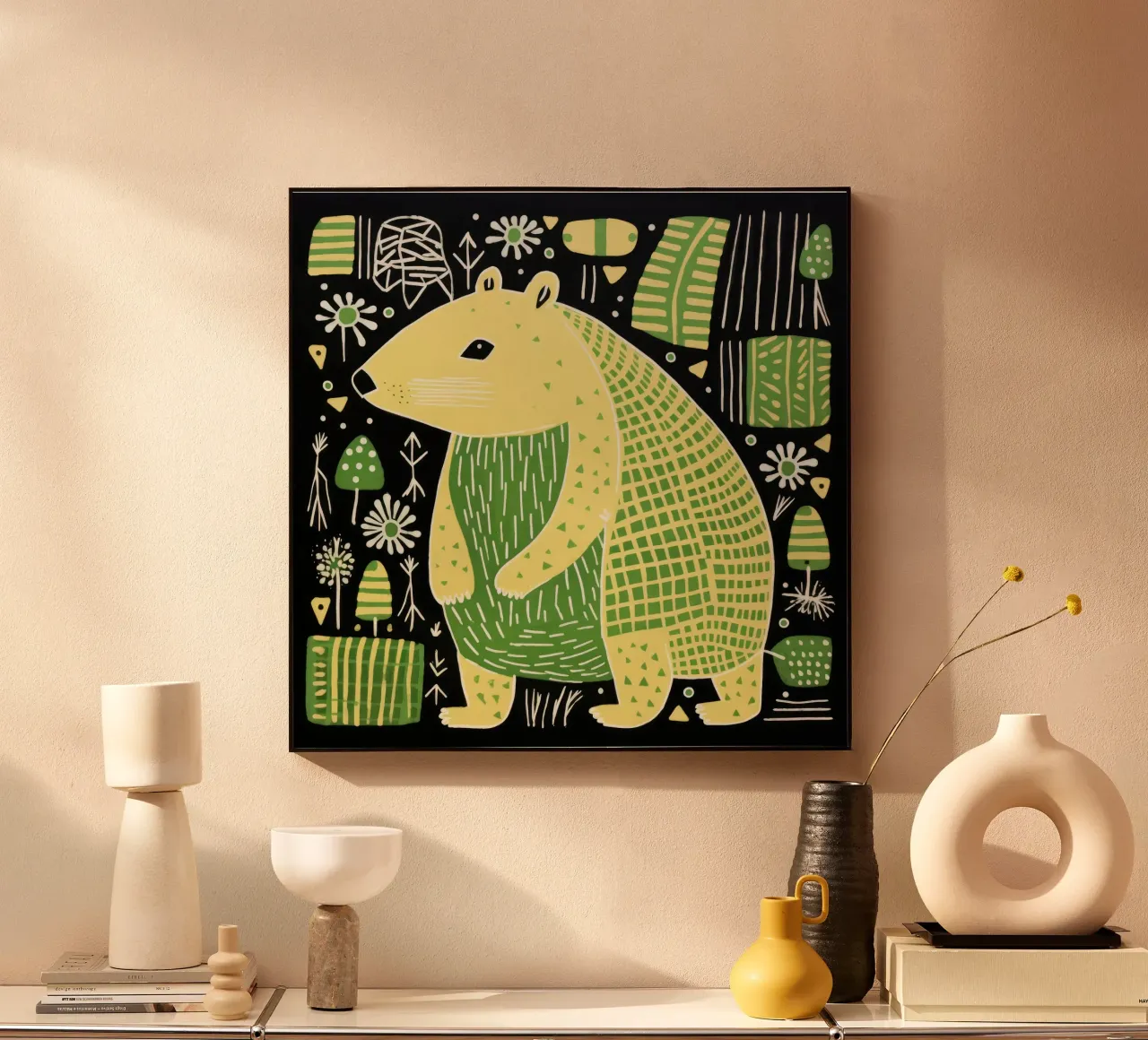 Capibara verde plexiglass da Minimal Animal Art