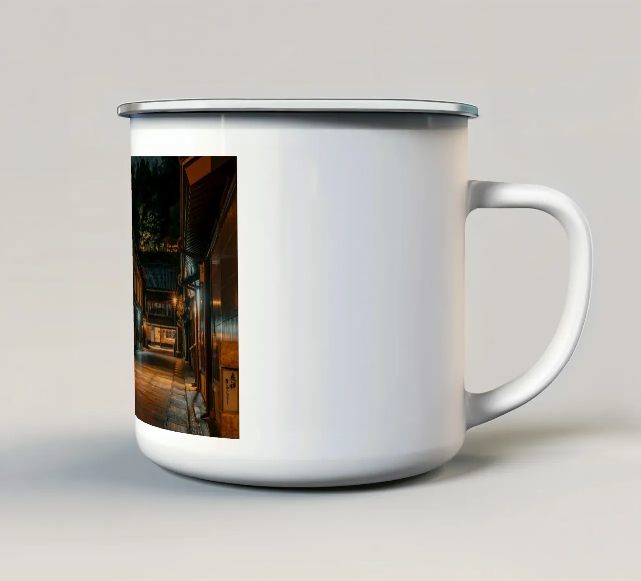 Kanazawa di notte, Giappone tazza in smalto da Marcel Bisig
