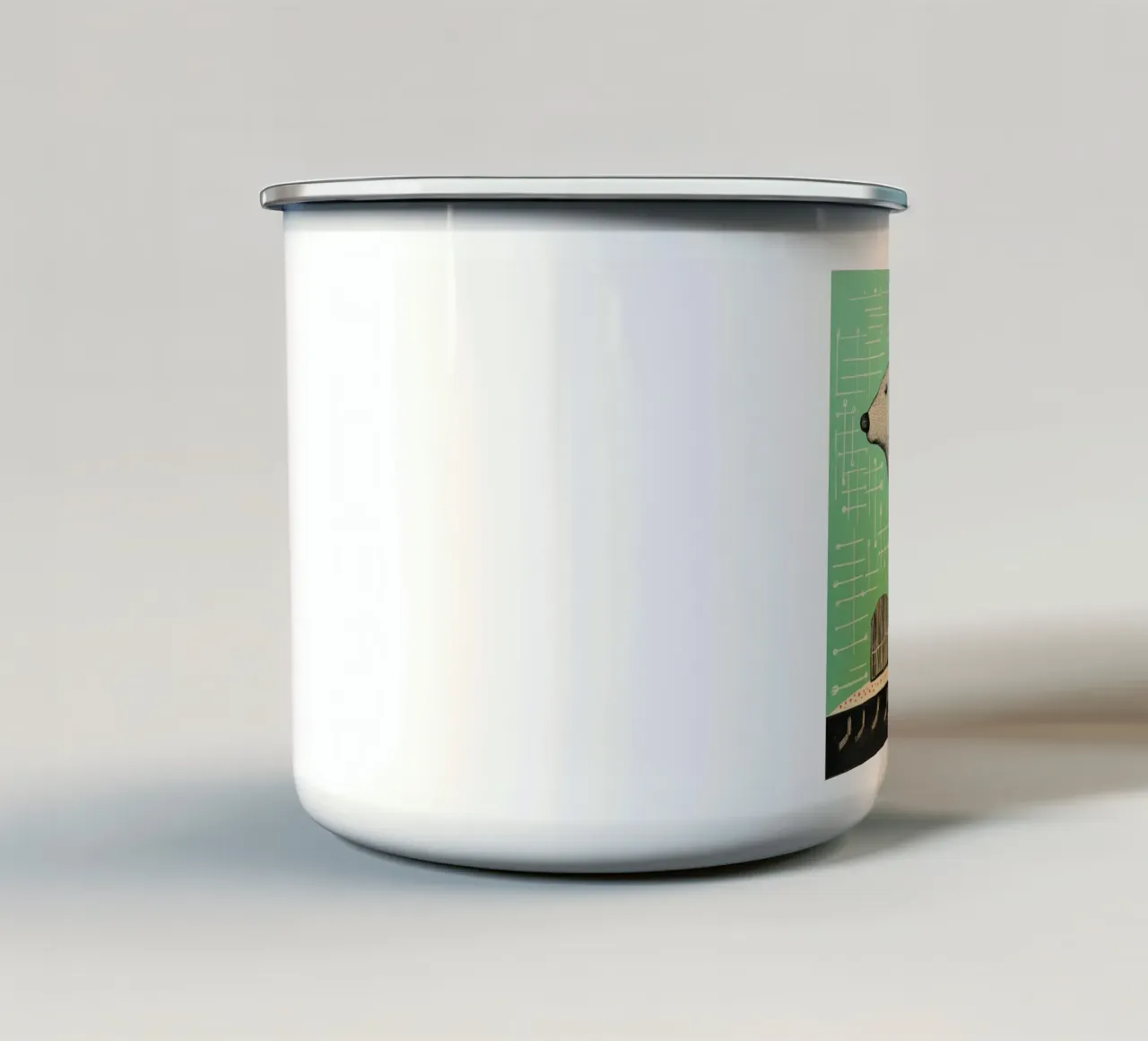 Capibara verde 3 tazza in smalto da Minimal Animal Art