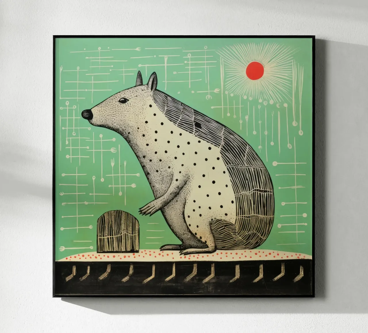 Capibara verde 3 plexiglass da Minimal Animal Art
