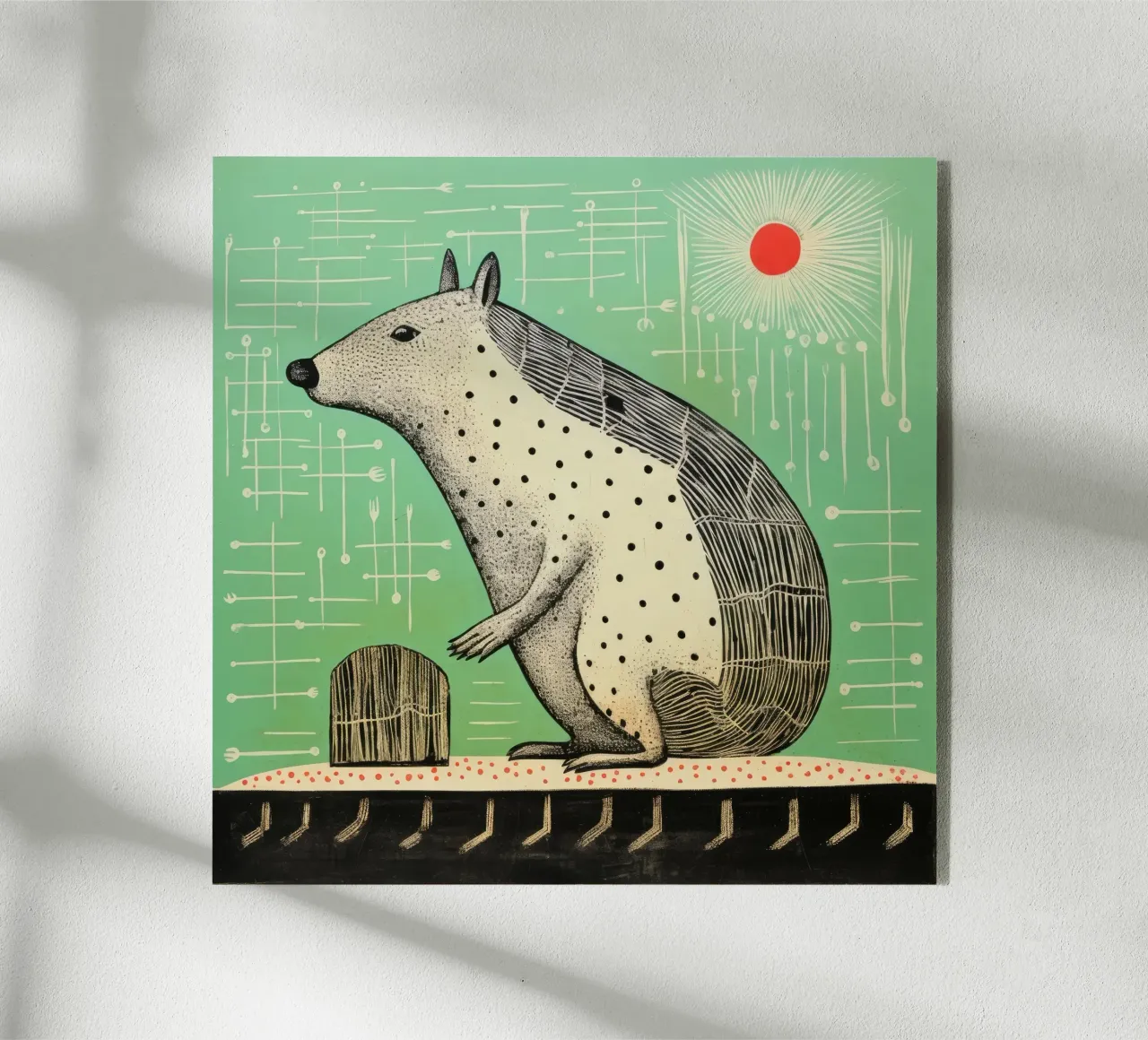 Capibara verde plexiglass da Minimal Animal Art