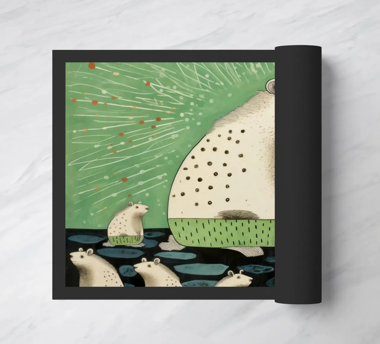 Capibara verde 4 zerbino da Minimal Animal Art