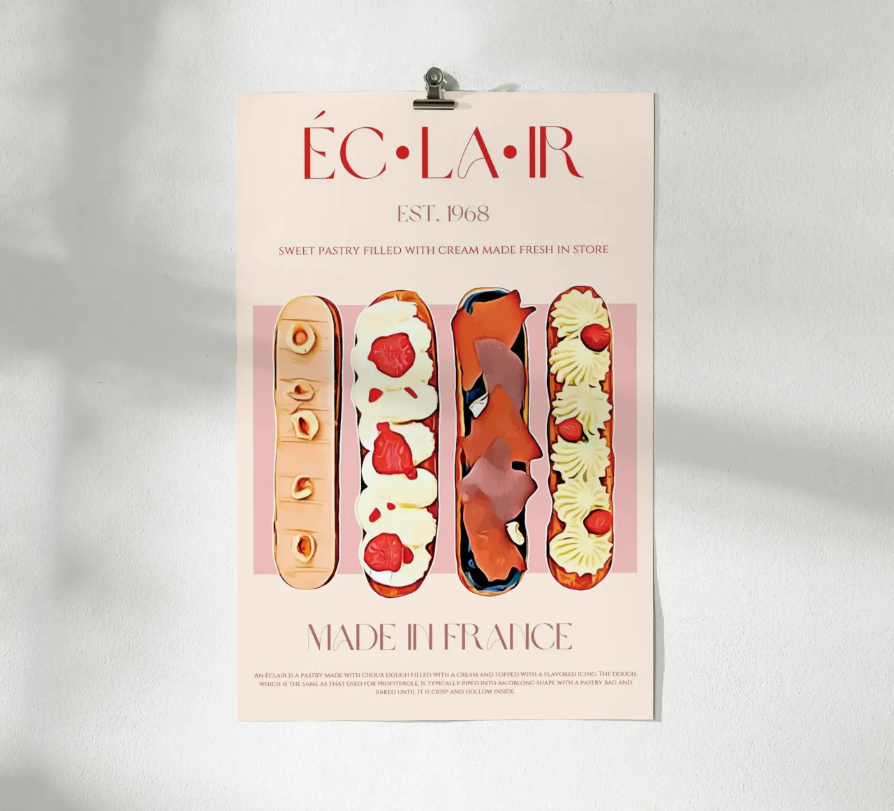Eclair Print poster by KOKRPrints