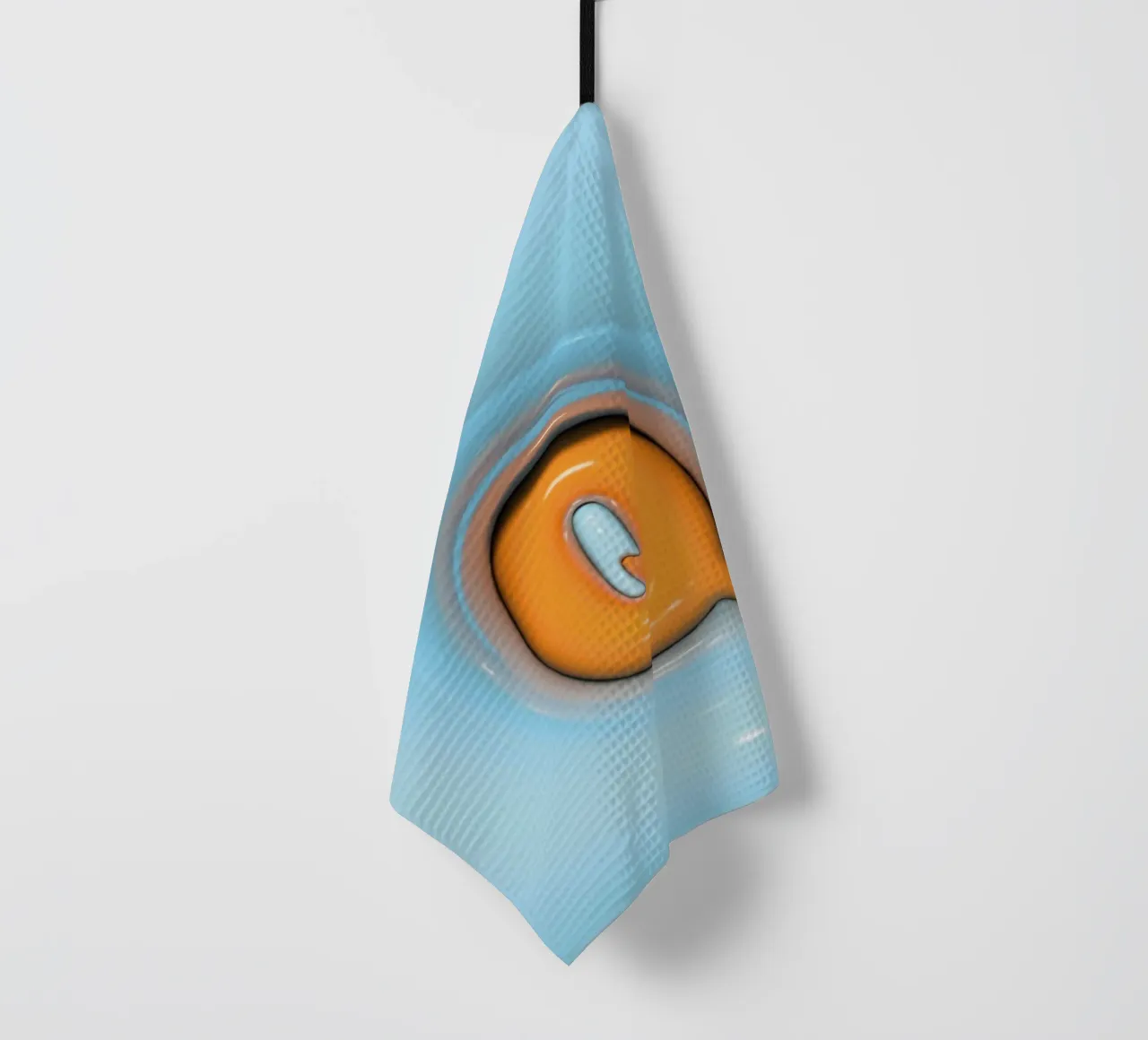 Bubblegum Gonflable Initiales Q Bleu torchon de Malou-Studio