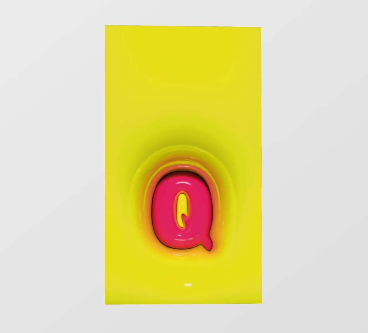 Bubblegum Inflate Initials Q Vert bâche pvc de Malou-Studio