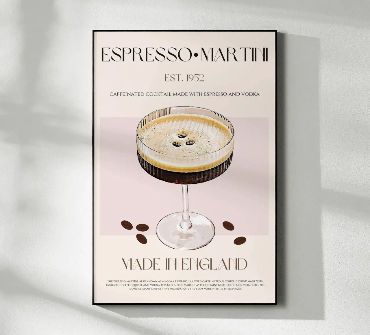 Espresso Martini Cocktail Print acrylic glass by KOKRPrints
