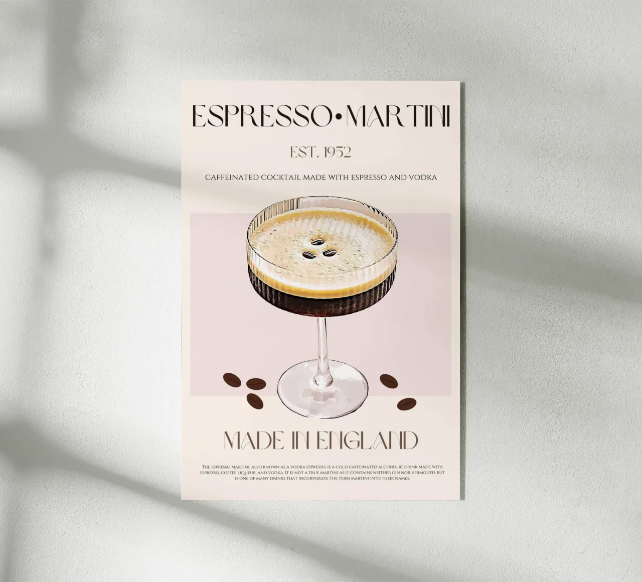 Espresso Martini Cocktail Print acrylic glass by KOKRPrints