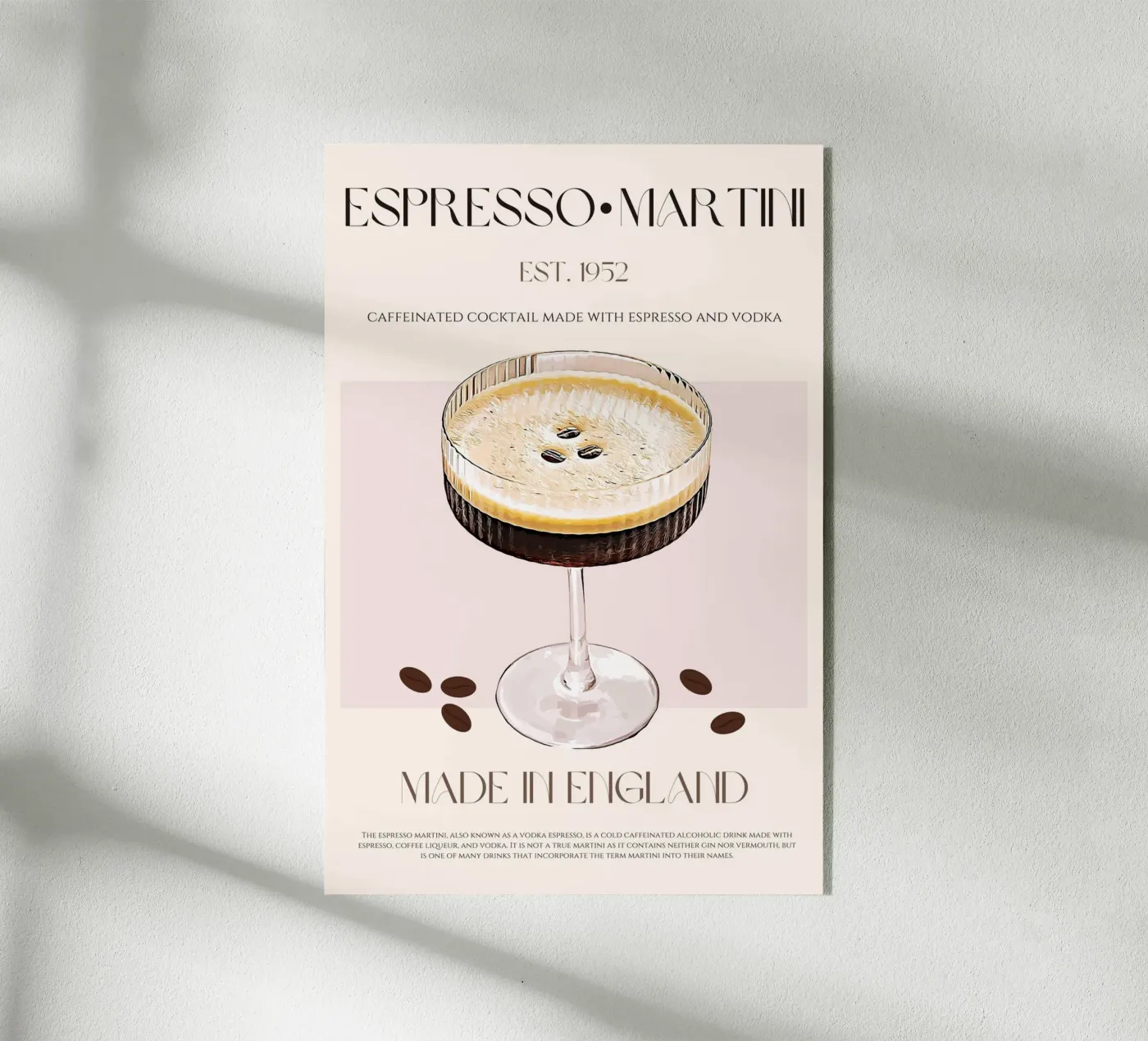 Espresso Martini Cocktail Print plexiglas de KOKRPrints