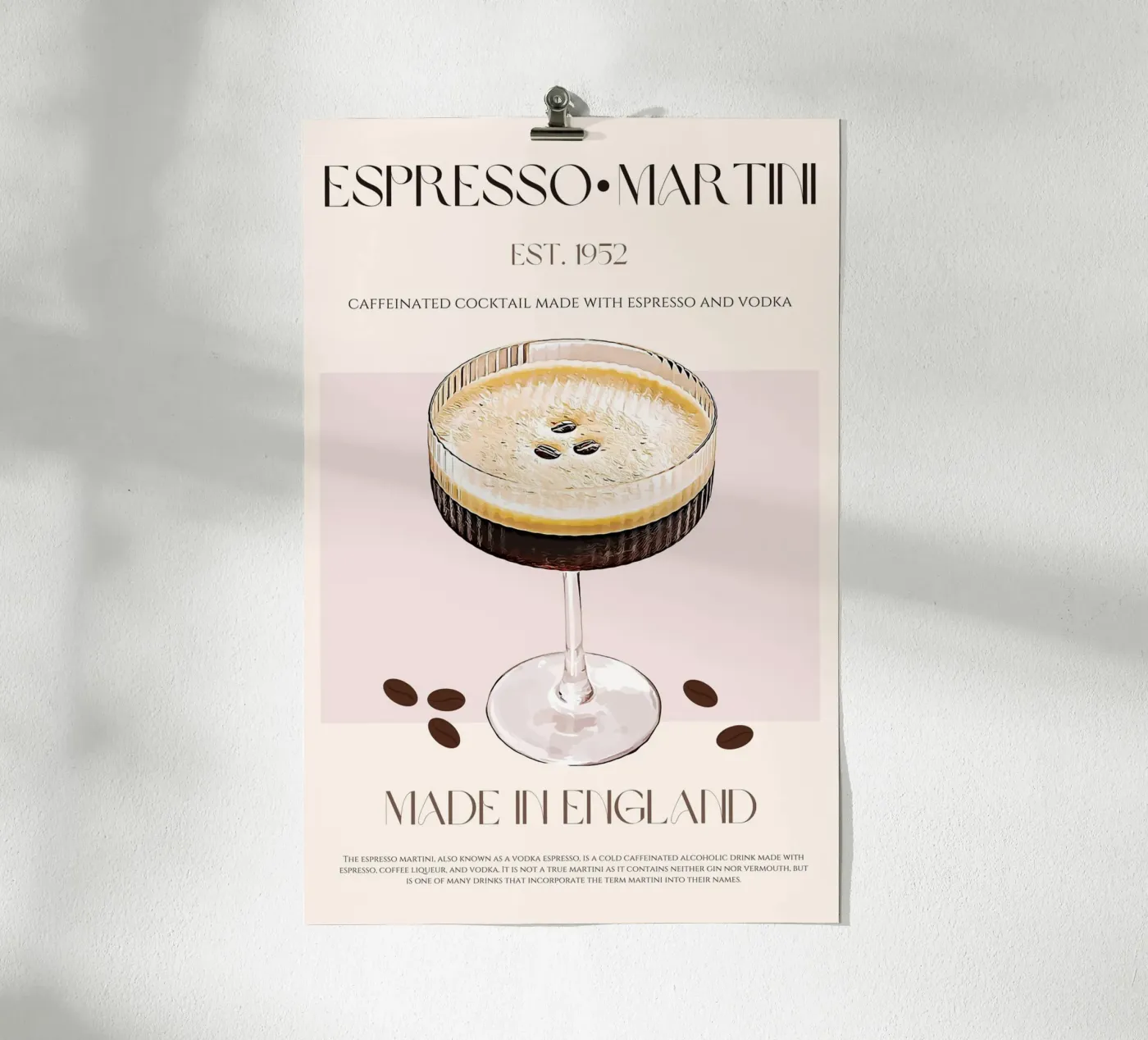 Cocktail Martini Espresso imprimé poster de KOKRPrints