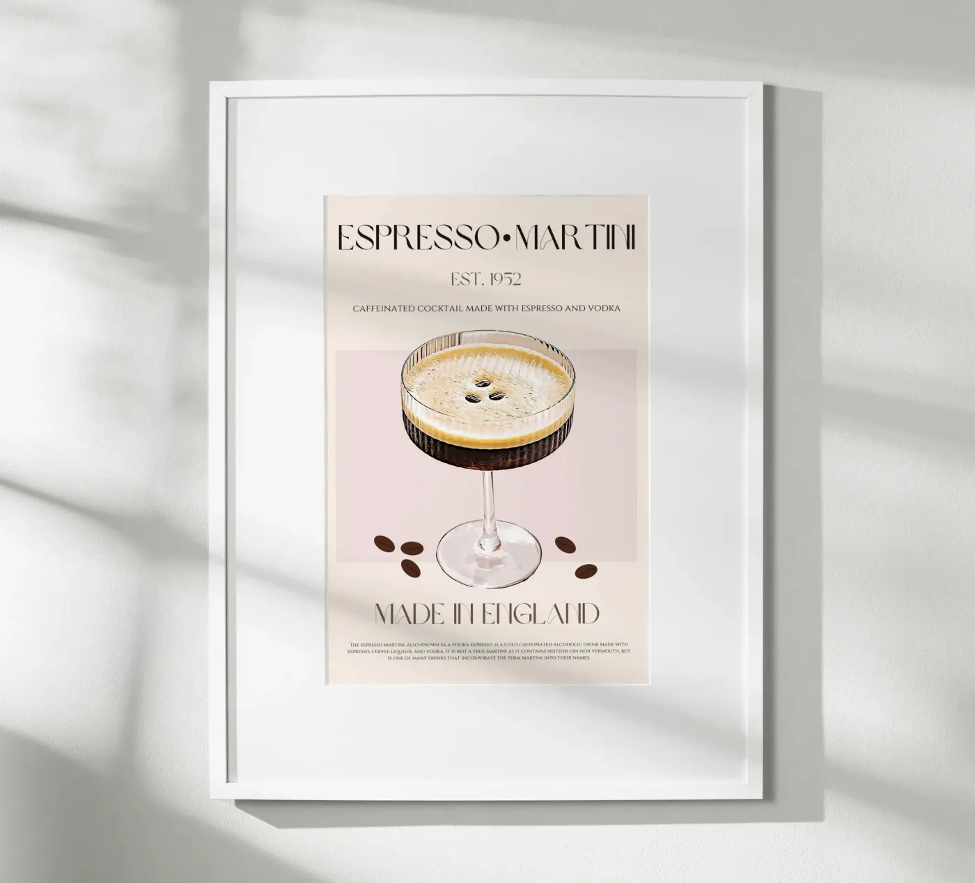 Cocktail Martini Espresso imprimé poster de KOKRPrints